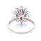 Vintage Marguerite Ring aus Gold mit Rubin und Diamanten 8