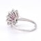Vintage Marguerite Ring aus Gold mit Rubin und Diamanten 9