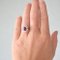 Vintage Marguerite Ring aus Gold mit Rubin und Diamanten 13