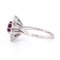Vintage Marguerite Ring aus Gold mit Rubin und Diamanten 10