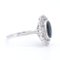 Art Deco Marguerite Ring aus Gold, Saphir und Diamant 6