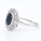 Art Deco Marguerite Ring aus Gold, Saphir und Diamant 10