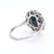 Art Deco Marguerite Ring aus Gold, Saphir und Diamant 7