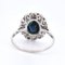 Art Deco Marguerite Ring aus Gold, Saphir und Diamant 8