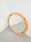 Scandinavian Round Pine Mirror, 1970s 4