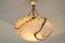 Grande Suspension Art Nouveau en Albâtre Blanc avec Feuilles Sculptées, 1895 10