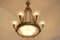 Large Art Deco Bronze Chandelier by Maurice Dufrene and Daum Nancy, 1920s 14
