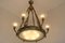 Large Art Deco Bronze Chandelier by Maurice Dufrene and Daum Nancy, 1920s 16