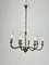 Italienischer Mid-Century Messing Kronleuchter mit 8 Armen, 1950er 5