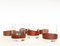 Vintage Whisky Tumblers in Glass with Leather Sleeves, 1980s, Set of 6, Image 6