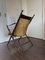 Vintage Klappstuhl aus Lederimitat aus Bambus, Maison Jansen zugeschrieben, 1950er 5