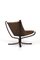 Vintage Brown Leather Falcon Lounge Chair by Sigurd Ressell for Vatne Møbler, Norway, 1970s, Image 10