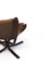 Vintage Brown Leather Falcon Lounge Chair by Sigurd Ressell for Vatne Møbler, Norway, 1970s, Image 5