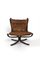 Vintage Brown Leather Falcon Lounge Chair by Sigurd Ressell for Vatne Møbler, Norway, 1970s, Image 14