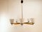 Vintage Chandelier with Glass Cones 15