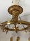 Empire Bronze Chandelier Empire with Arrows, 1950s, Set of 3 7