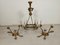 Empire Bronze Chandelier Empire with Arrows, 1950s, Set of 3 2
