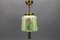Art Deco Green and Brown Glass Pendant Light, Germany, 1930s, Image 15