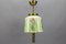Art Deco Green and Brown Glass Pendant Light, Germany, 1930s, Image 14