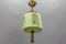 Art Deco Green and Brown Glass Pendant Light, Germany, 1930s 11