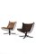 Vintage Brown Leather Falcon Lounge Chair by Sigurd Ressell for Vatne Møbler, Norway, 1970s, Image 10
