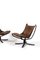 Vintage Brown Leather Falcon Lounge Chair by Sigurd Ressell for Vatne Møbler, Norway, 1970s, Image 8