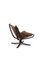 Vintage Brown Leather Falcon Lounge Chair by Sigurd Ressell for Vatne Møbler, Norway, 1970s, Image 6