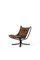 Vintage Brown Leather Falcon Lounge Chair by Sigurd Ressell for Vatne Møbler, Norway, 1970s, Image 9