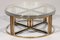 Satz Couchtische aus Messing Chrom & Glas von Maison Charles, 1970, 5 . Set 1