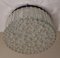 German Black Metal Flat Ceiling Lamp with Clear Relief Glass Shade by Heinrich Popp, 1970s 4