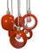 Vintage Orange Hanging Lights, 1970s, Set of 2 6