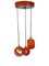 Vintage Orange Hanging Lights, 1970s, Set of 2 3
