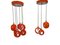 Vintage Orange Hanging Lights, 1970s, Set of 2 1