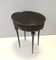 Oval Black Ebonized Beech Side Table or Nightstand, Italy, 1950s, Image 8