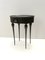 Oval Black Ebonized Beech Side Table or Nightstand, Italy, 1950s, Image 5