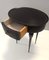 Oval Black Ebonized Beech Side Table or Nightstand, Italy, 1950s, Image 11