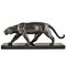 Alexandre Ouline, Art Deco Panther Skulptur, 1930, Bronze auf Marmorsockel 1
