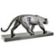 Alexandre Ouline, Art Deco Panther Skulptur, 1930, Bronze auf Marmorsockel 7