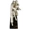 Thomas Cartier, Escultura Art Déco de los bailarines cubistas Pierrot y Colombine, años 30, Bronce sobre base de mármol, Imagen 7