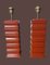 Lámparas italianas de cerámica esmaltada en rojo, años 70. Juego de 2, Imagen 3