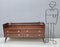 Vintage Walnut Chest of Drawers with Glass Top, Italy, 1950s, Image 4