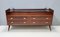 Vintage Walnut Chest of Drawers with Glass Top, Italy, 1950s, Image 1