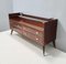 Vintage Walnut Chest of Drawers with Glass Top, Italy, 1950s, Image 7