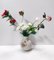 Jarrón de cerámica marfil con detalles florales marrones de Rosenthal, Italia, 1943, Imagen 2