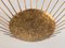 Neoclassical Style Hammered Gold Sun Pendant Lamp, 1970s, Image 3