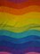 Regenbogenfarbenes Zimba Stoff Panel von Antoinette de Boer, 1970er 2