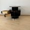 Vintage Art Deco Side Table in Black Lacquer and Marble, 1930 7