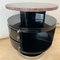 Vintage Art Deco Side Table in Black Lacquer and Marble, 1930 17