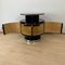 Vintage Art Deco Side Table in Black Lacquer and Marble, 1930 2