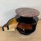 Vintage Art Deco Side Table in Black Lacquer and Marble, 1930 15